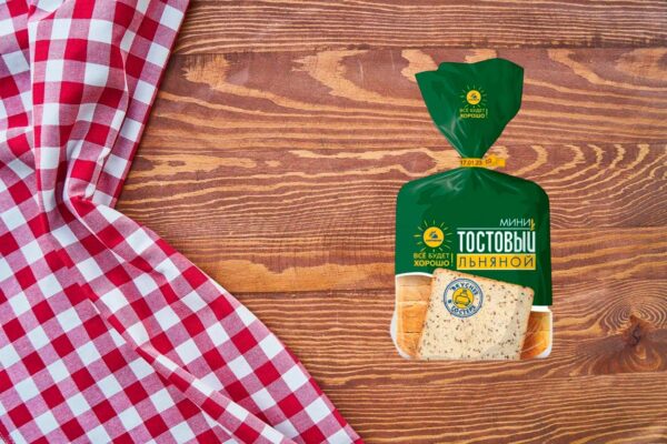 Каравай Хлеб "Льняной" мини тостовый пол. 250 гр.