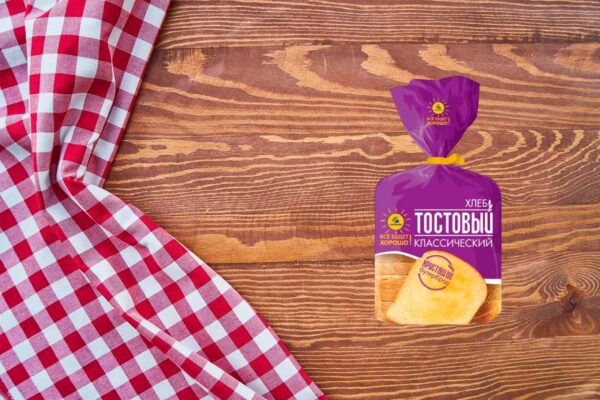 Каравай Пол. Хлеб "Тостовый" классич. рез. 340 гр.