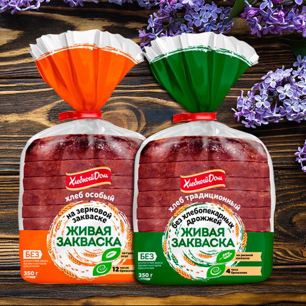 линейка хлебов на живой закваске