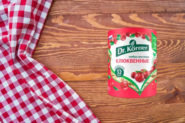Хлебцы Dr. Korner Злаковый коктейль клюквенный 100 гр.