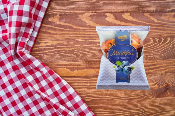 Маффин Русская Нива с черникой 80 гр.
