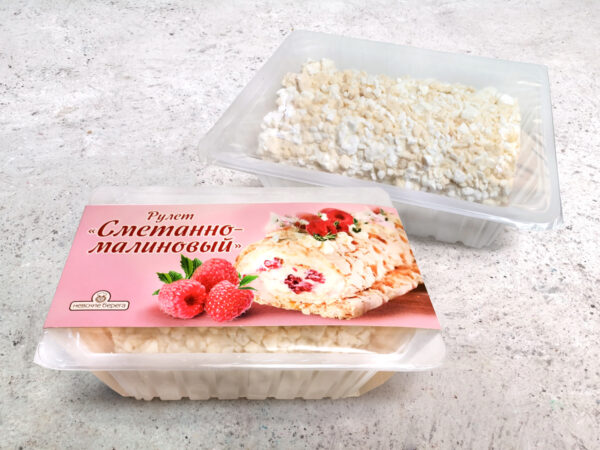 Невские берега Торт Сметанно-малиновый (рулет) 440 гр.