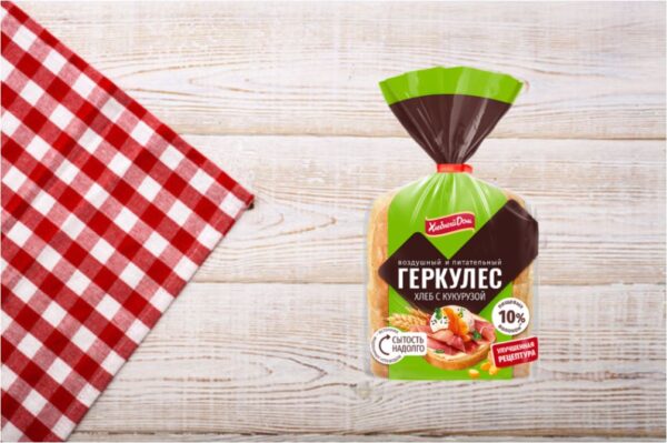 «Хлебный Дом» Белый хлеб Геркулес с кукурузой, 255 гр