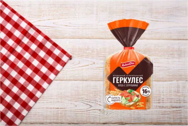 «Хлебный Дом» Белый хлеб Геркулес с отрубями, половинка 250 гр