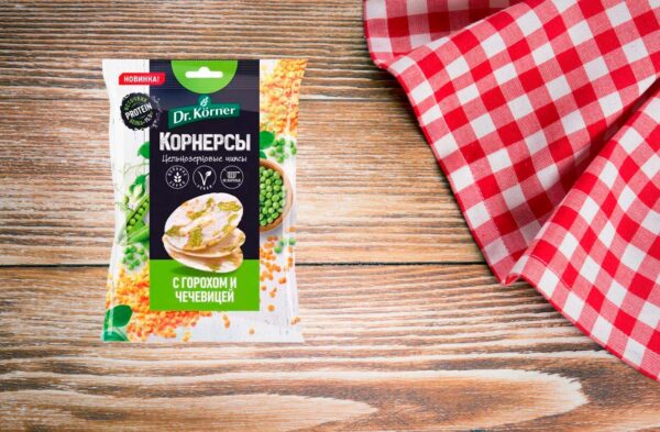 Чипсы Dr. Korner с горошком и чечевицей