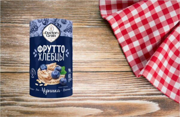 Хлебцы Dr. Grain Хрустящие «Фрутто» с черникой 80 гр.