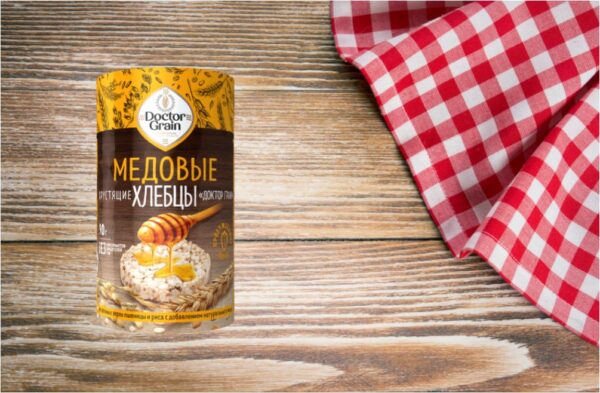 Хлебцы Dr. Grain Хрустящие круглые «Доктор Граин» медовые 80 гр.