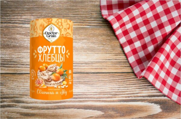 Хлебцы Dr. Grain Хрустящие «Фрутто» с облепихой и мёдом 80 гр.